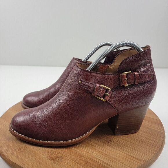 Anthropologie Shoes - Anthropologie Schuler & Sons Oxblood Leather Ankle Buckle Boots Womens Sz 9 M